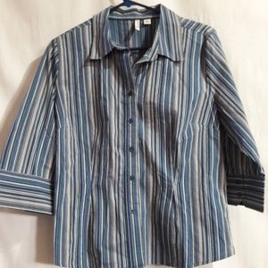 St.John's Bay Women's Striped  Shirt Size:PL